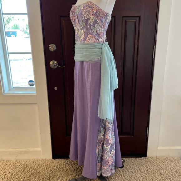 Nicole Miller Strapless Embroidered Embellished Lace Corset Mermaid Maxi Dress 6 - Picture 2 of 15